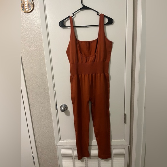 WeWoreWhat Burnt Orange Jumpsuit - Picture 2 of 6